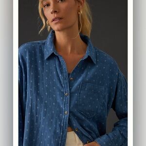 Anthropologie Pilcro Cotton Buttondown, sz S